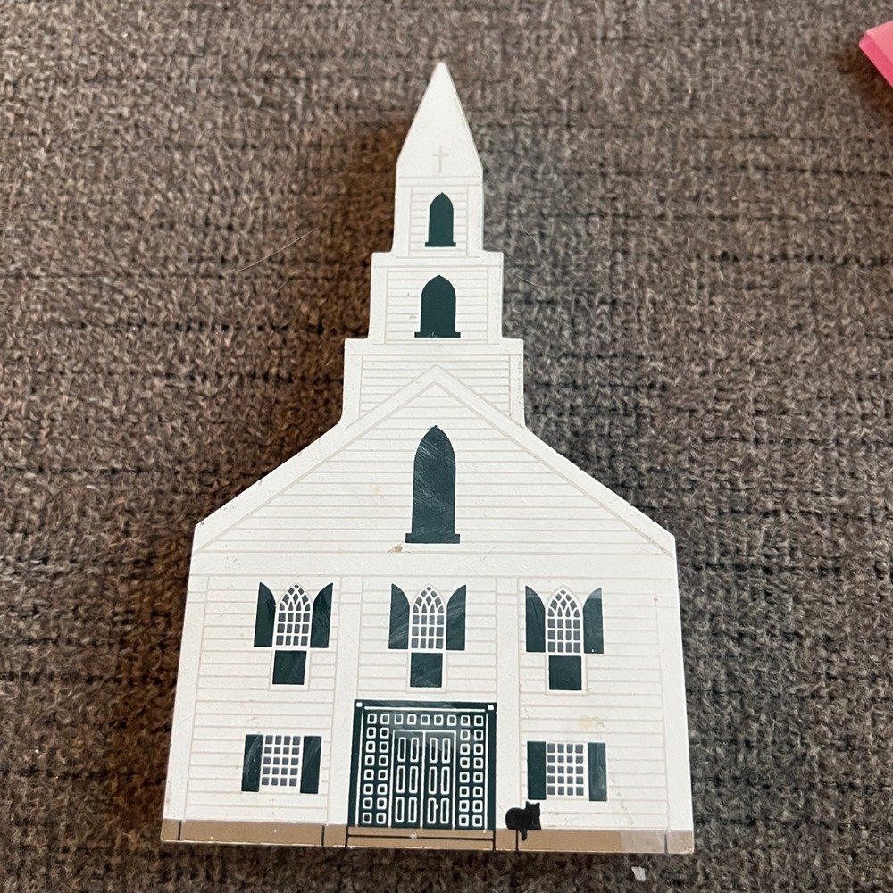 The Cats Meow Village 1994 First Congregational Church Elm Street Series Wood